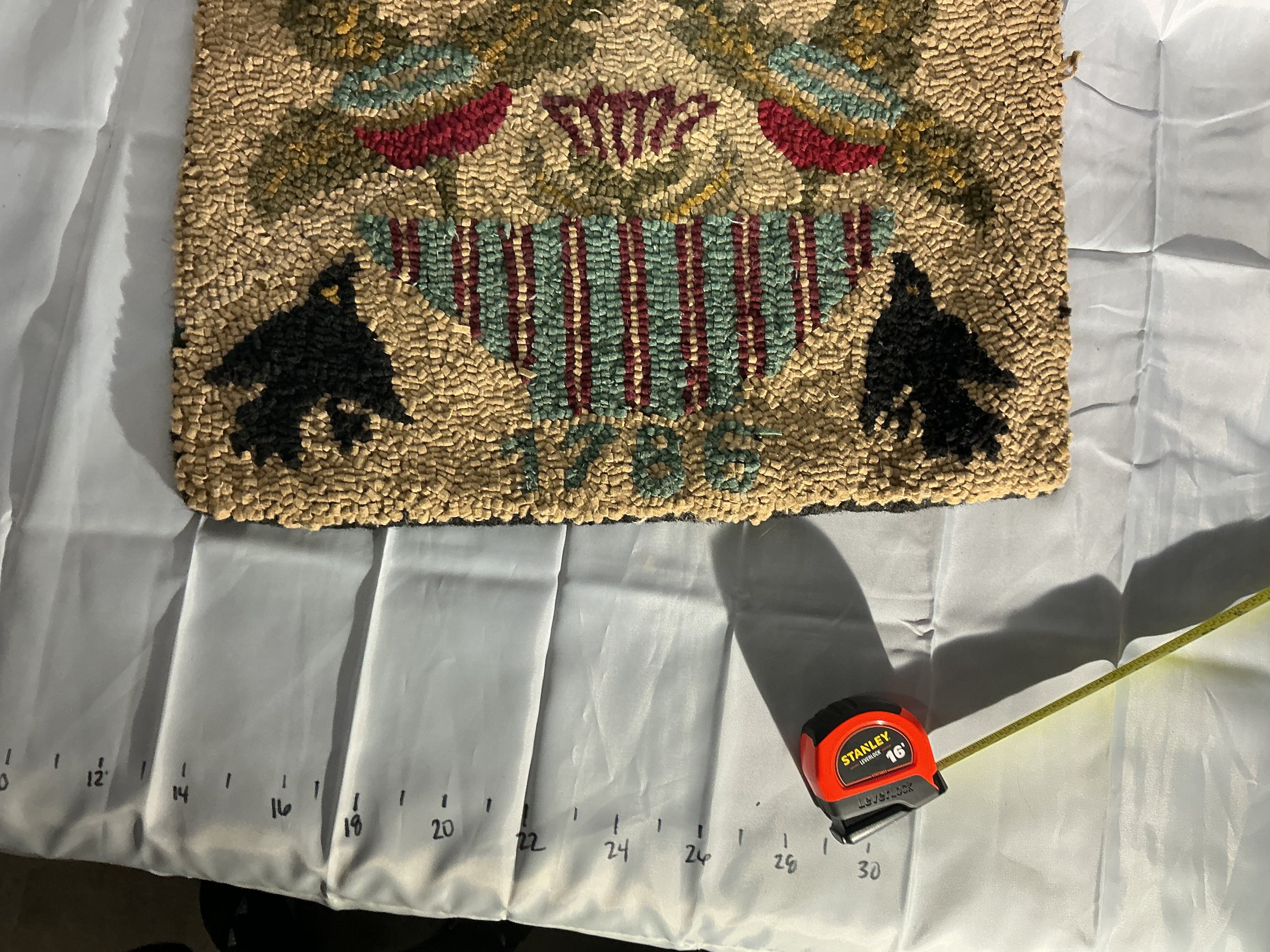 “1786” hooked rug