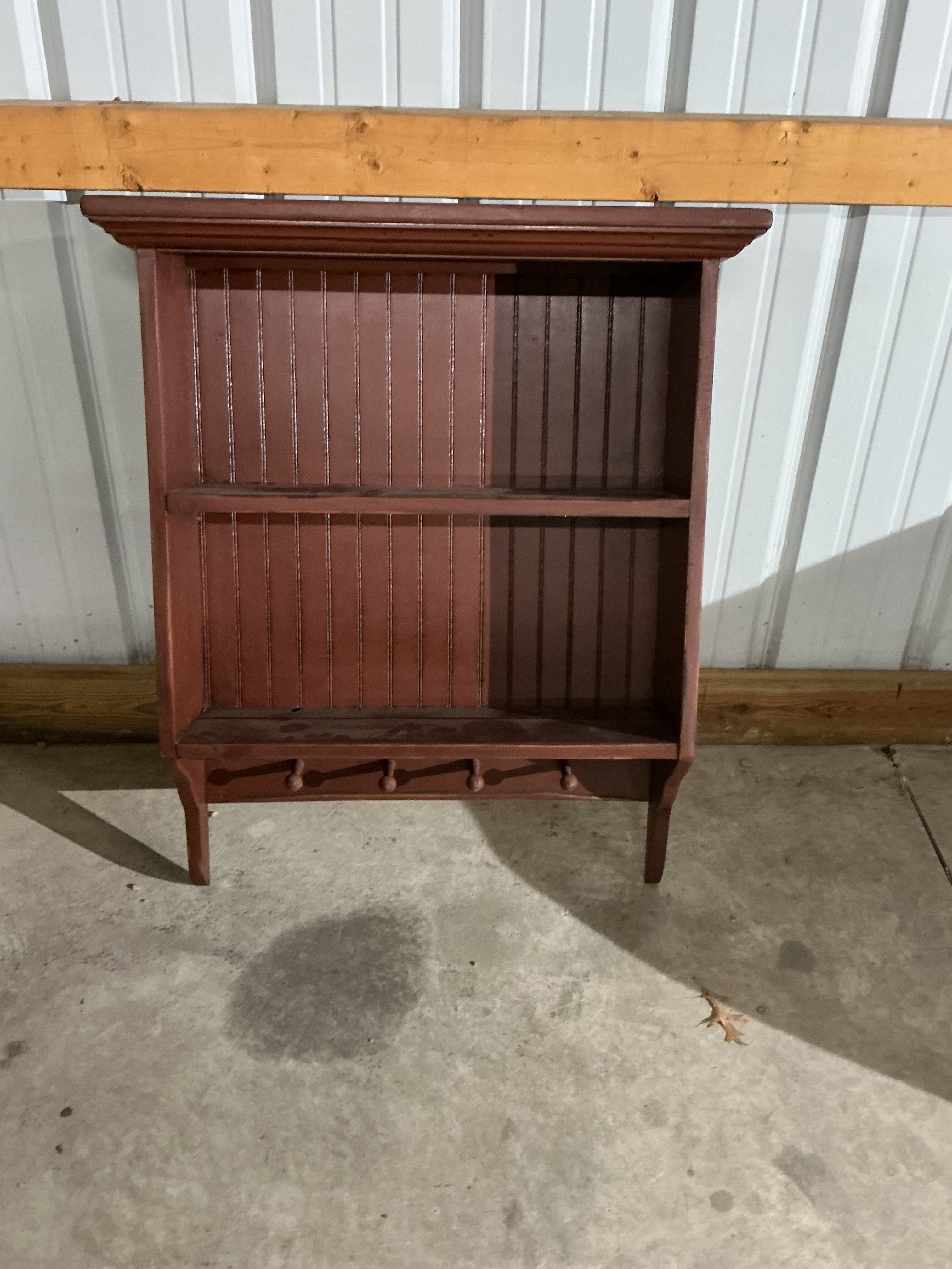 Wall shelf with peg rack