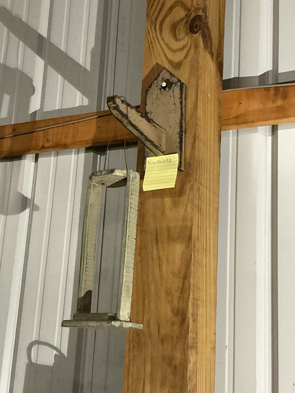 2 piece hanging wood lantern