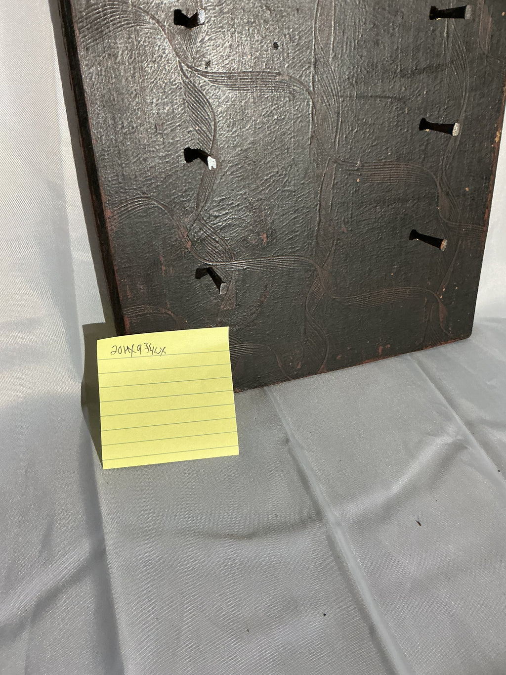Hand grained key shelf