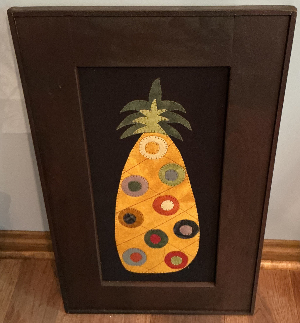 Hand made pineapple sign on felt