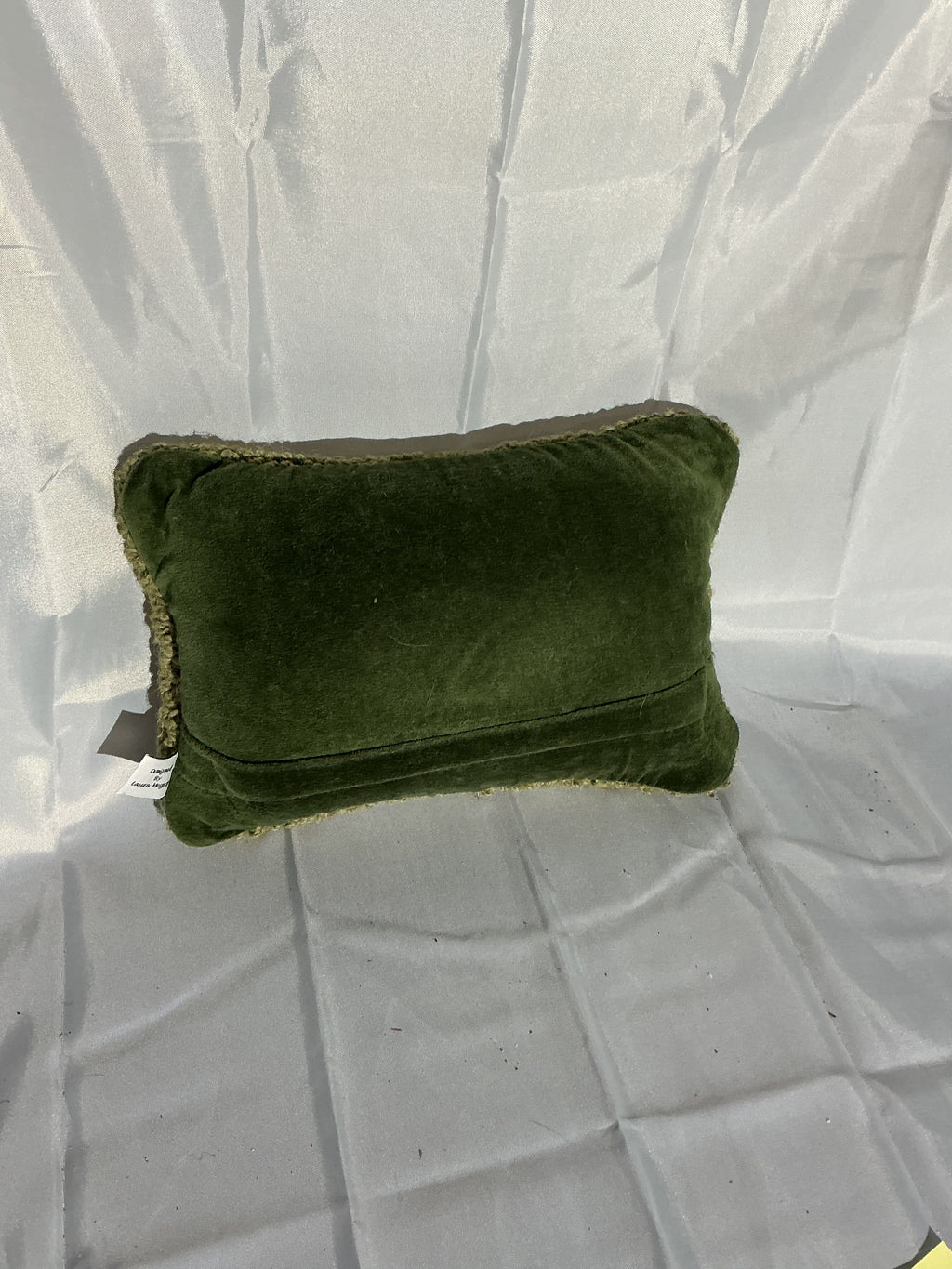 Hooked Christmas tree pillow