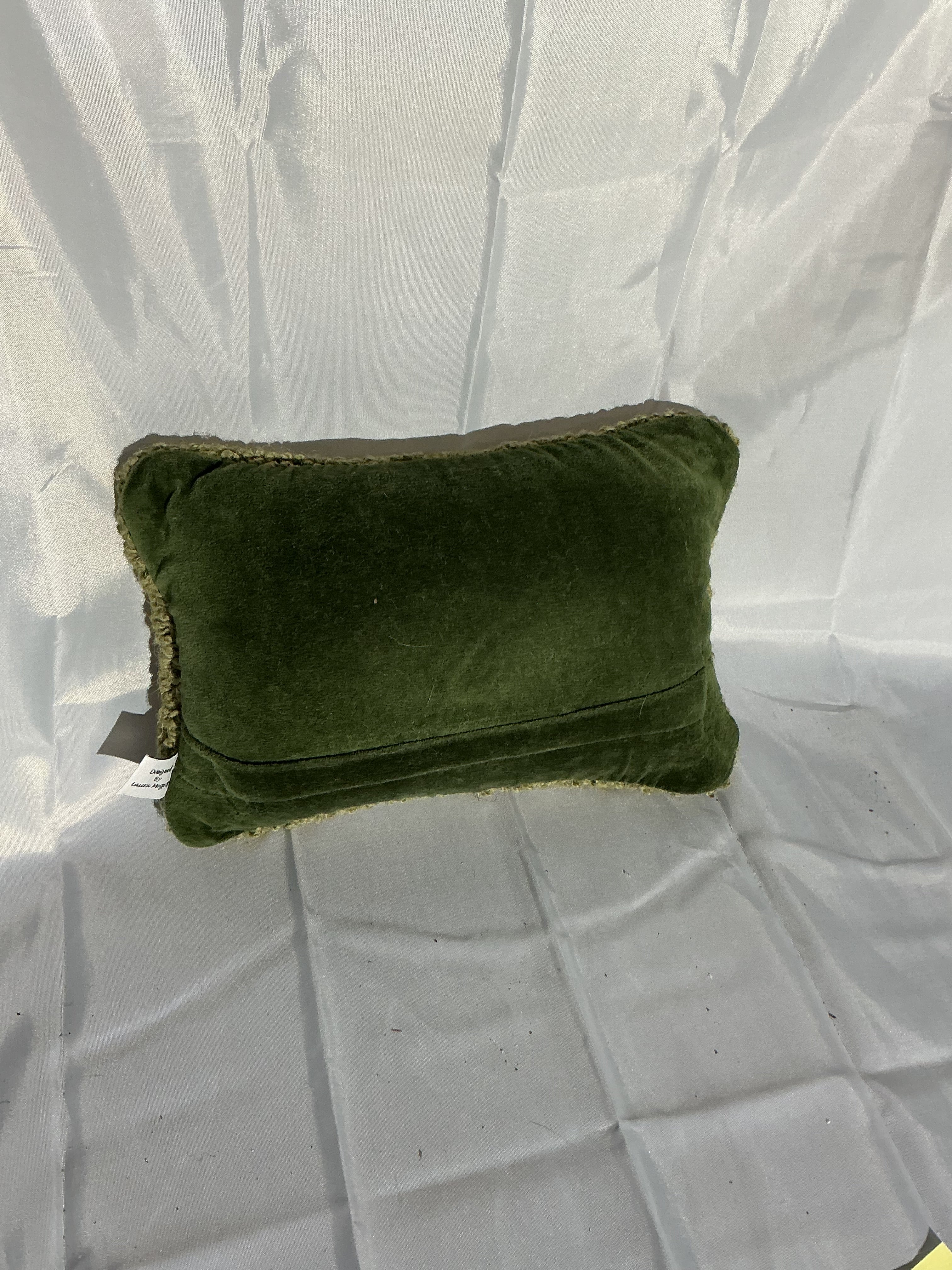 Hooked Christmas tree pillow