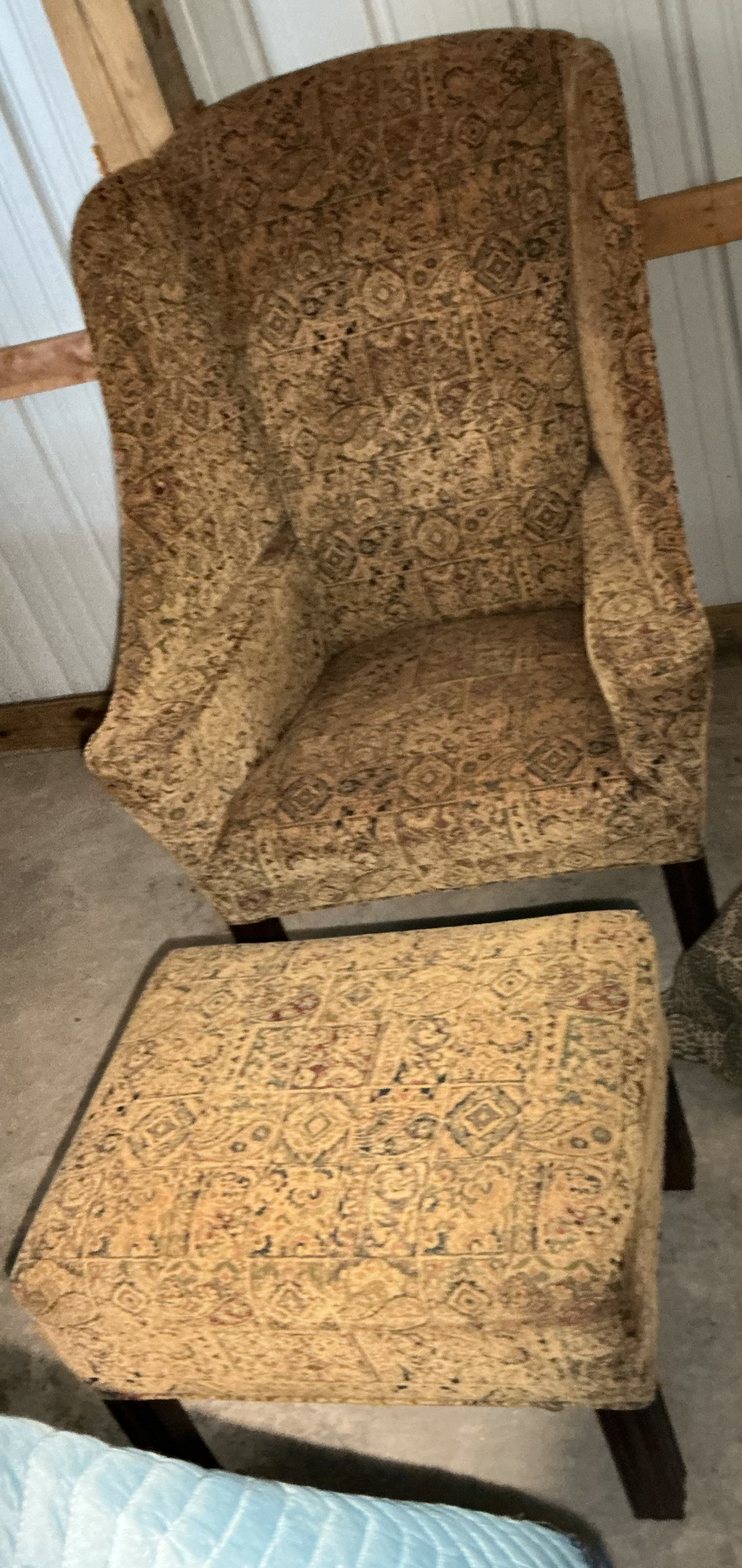 Chair and ottoman by Hallogan