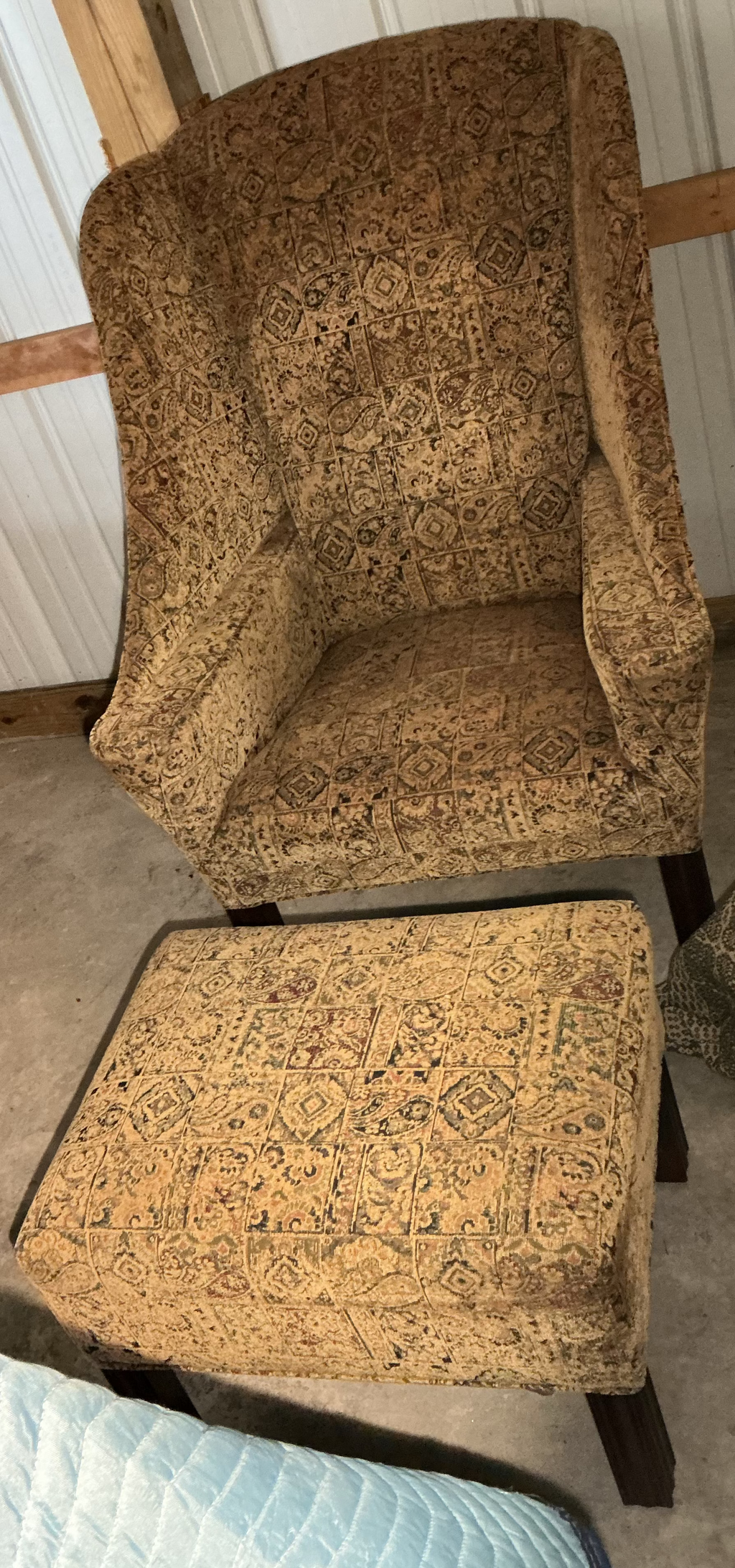 Chair and ottoman by Hallogan