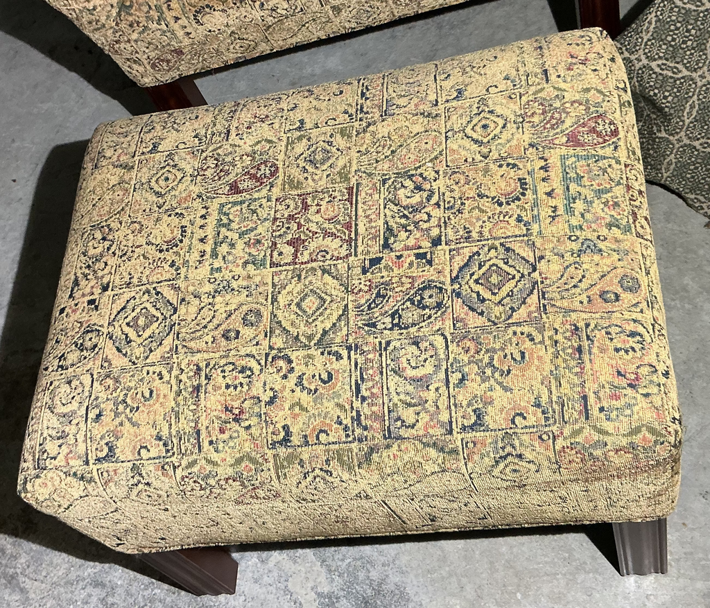 Chair and ottoman by Hallogan